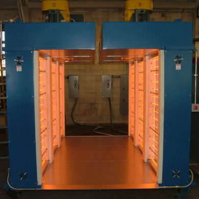 Industrial IR tunnel paint cure oven